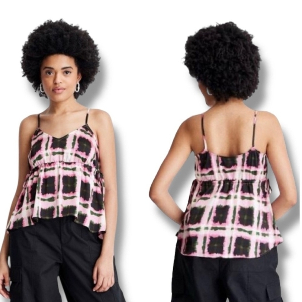 Future Collective Gabriella Karefa-Johnson pink patterned cami top NWT Size L